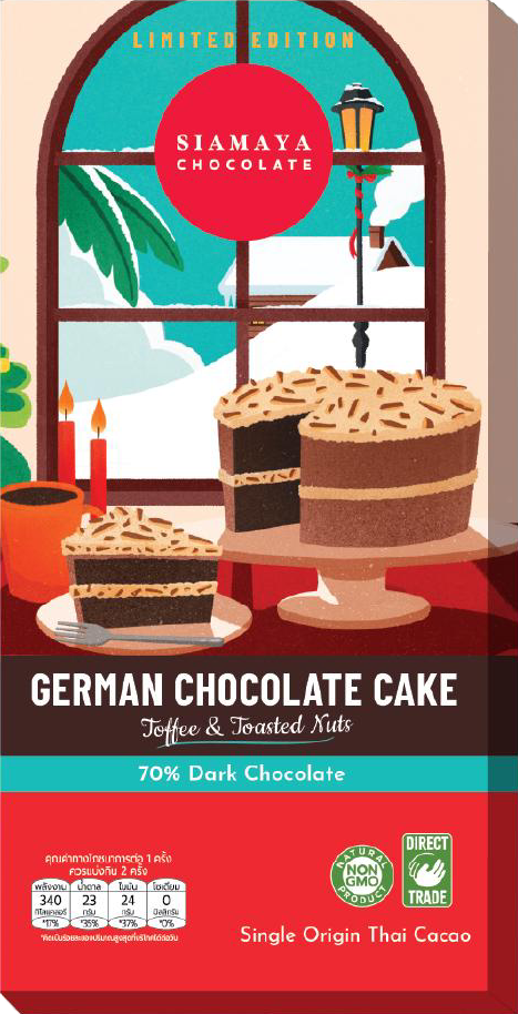 德式蛋糕
70%黑巧克力